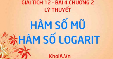Hàm số mũ và hàm số logarit: Định nghĩa, đạo hàm, khảo sát hàm số mũ, hàm số logarit - Toán 12 bài 4